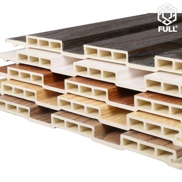 แผ่นไม้ผนังตกแต่งภายใน ไม้เทียมสังเคราะห์ Indoor WPC Boards Wood Wall Panels FULL-WBI201